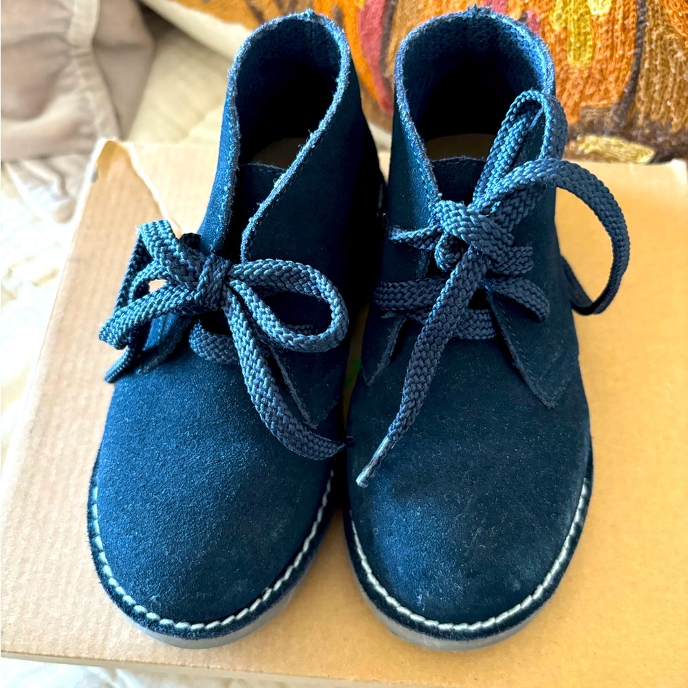 New J Crew Toddler Boys Navy McAllister Boots sz 10 w/ Box